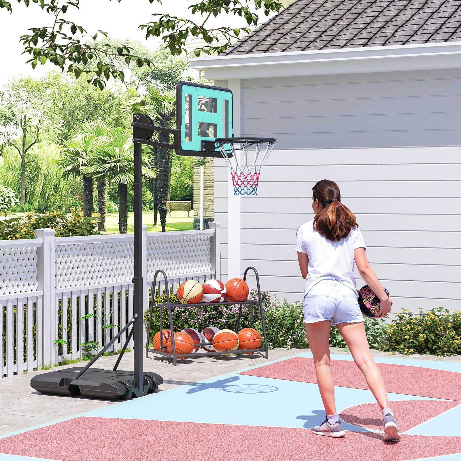 Fully Adjustable Basketball Hoop Outdoor