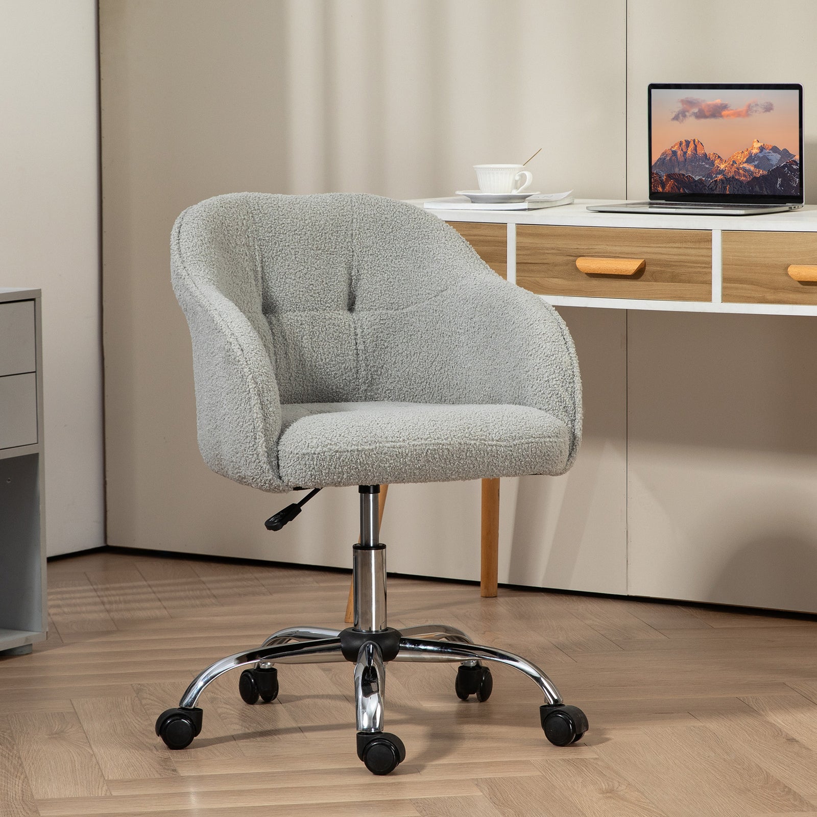 Fluffy Desk Chair For Home Study Bedroom