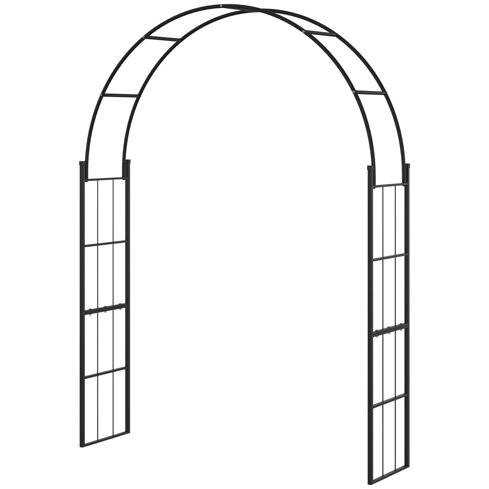 Outsunny 223cm Garden Arch Trellis, Outdoor Wedding Arbor For Roses, Vines
