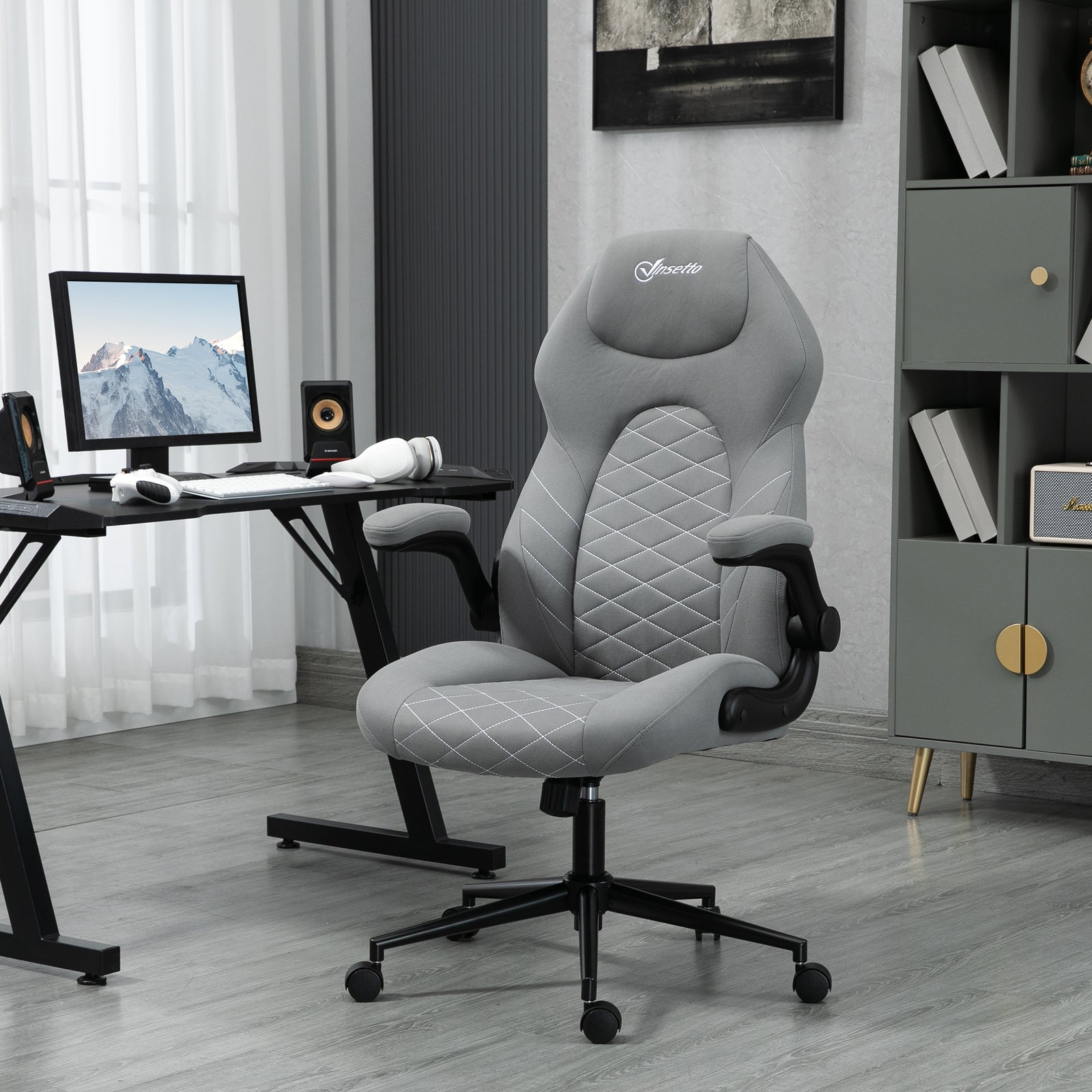 Adjustable Swivel Home Office Chair | Dove Gray