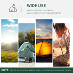 Compact Camping Tent W/ Vestibule & Mesh Vents For Hiking | Multi Colour
