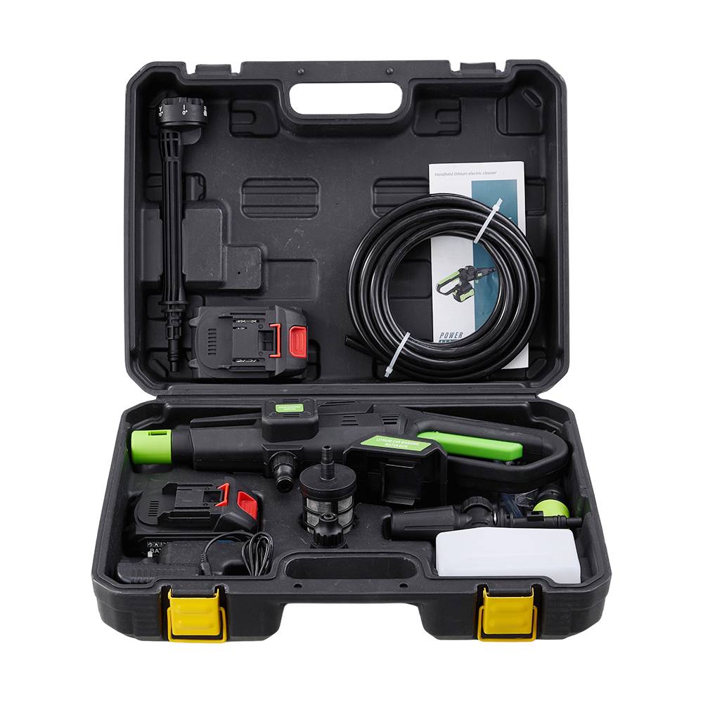 21v Cordless Portable Pressure Washer 12 Bar Handheld Power Cleaner, 3-speed Water Flow Control, Dual Batteries, 5m Hose, 6 Spray Modes And Foam Cannon For Cars