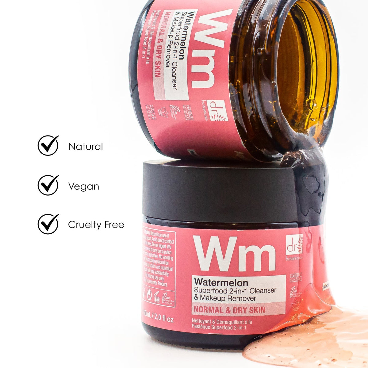 Watermelon Superfood Anti-ageing 2-in-1 Cleanser & Makeup Remover 60ml