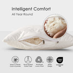 Premium Wool Pillow With Quilted Case, 19 X 29"