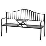 Outdoor Metal Frame 2 Seater Bench