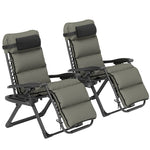 2 Pieces Zero Gravity Chairs, Reclining Folding Sun Lounger
