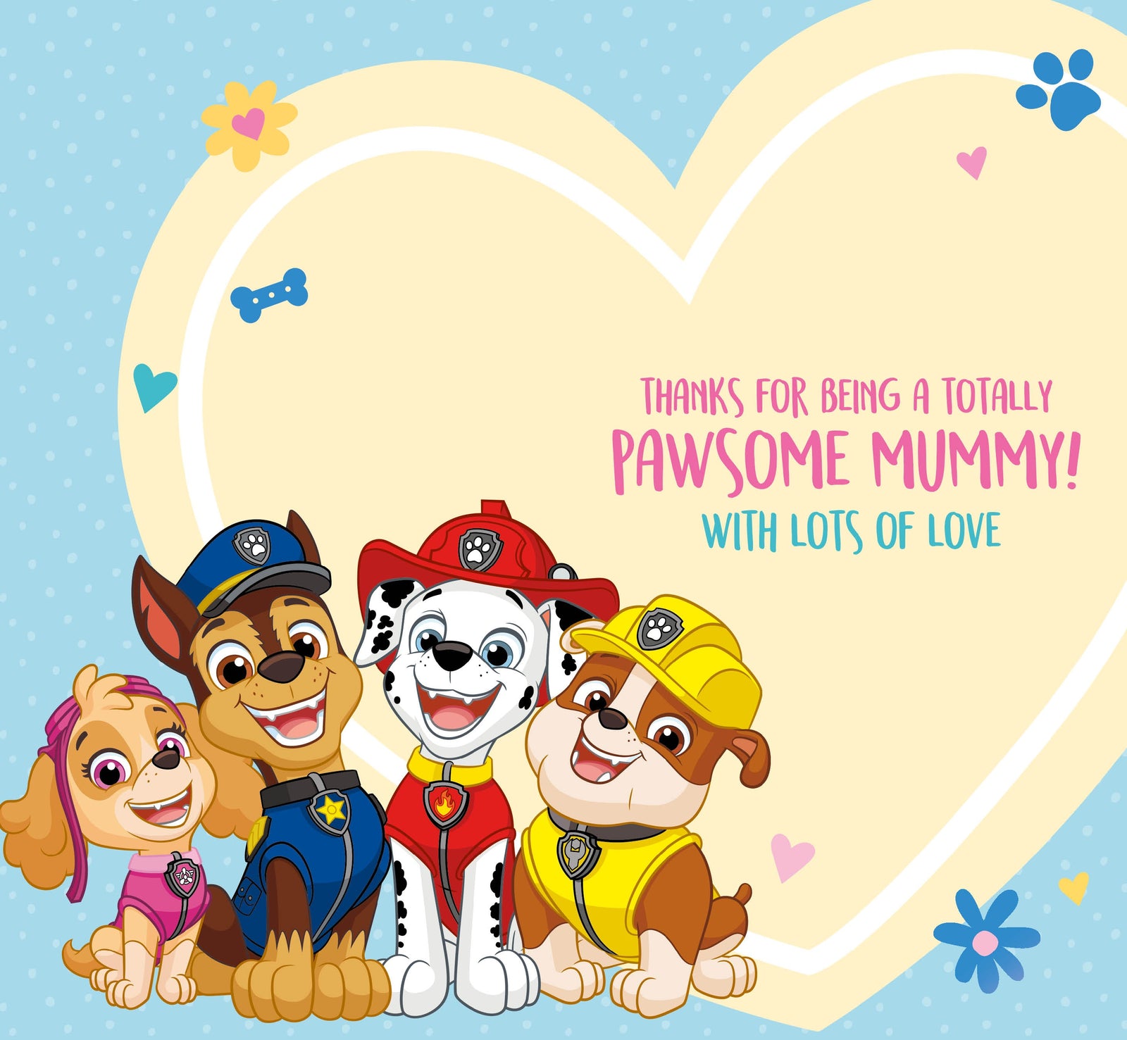 Paw Patrol Mother's Day Card 'from Your Son' Official Product