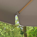 Garden Parasol Patio Umbrella With Ruffles | Gray