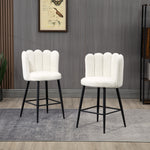 Breakfast Barstools With Backs Cream Set Of 2