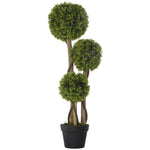 90cm Potted Artificial Plants Boxwood Ball Topiary Trees | One Size | Light Green