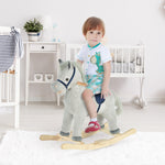 Children's Rocking Horse Ride-on Sound Wood Base Handlebars 36-72 Months