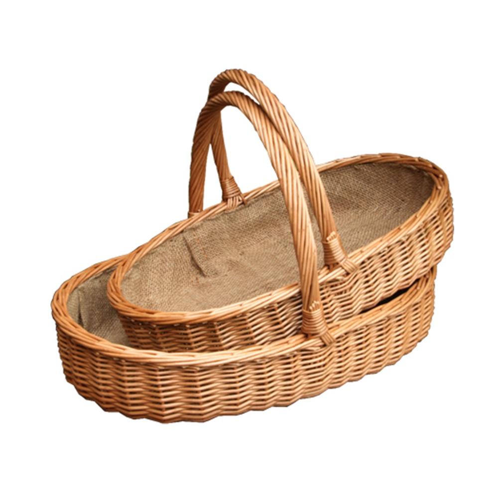 Wicker Set Of 2 Lined Harrogate Garden Trugs