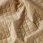 Diamond Quilted Velvet Bed Throw | 150cm x 200cm | Beige