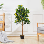 120cm Artificial Lemon Tree With Pot Faux Citrus Plant