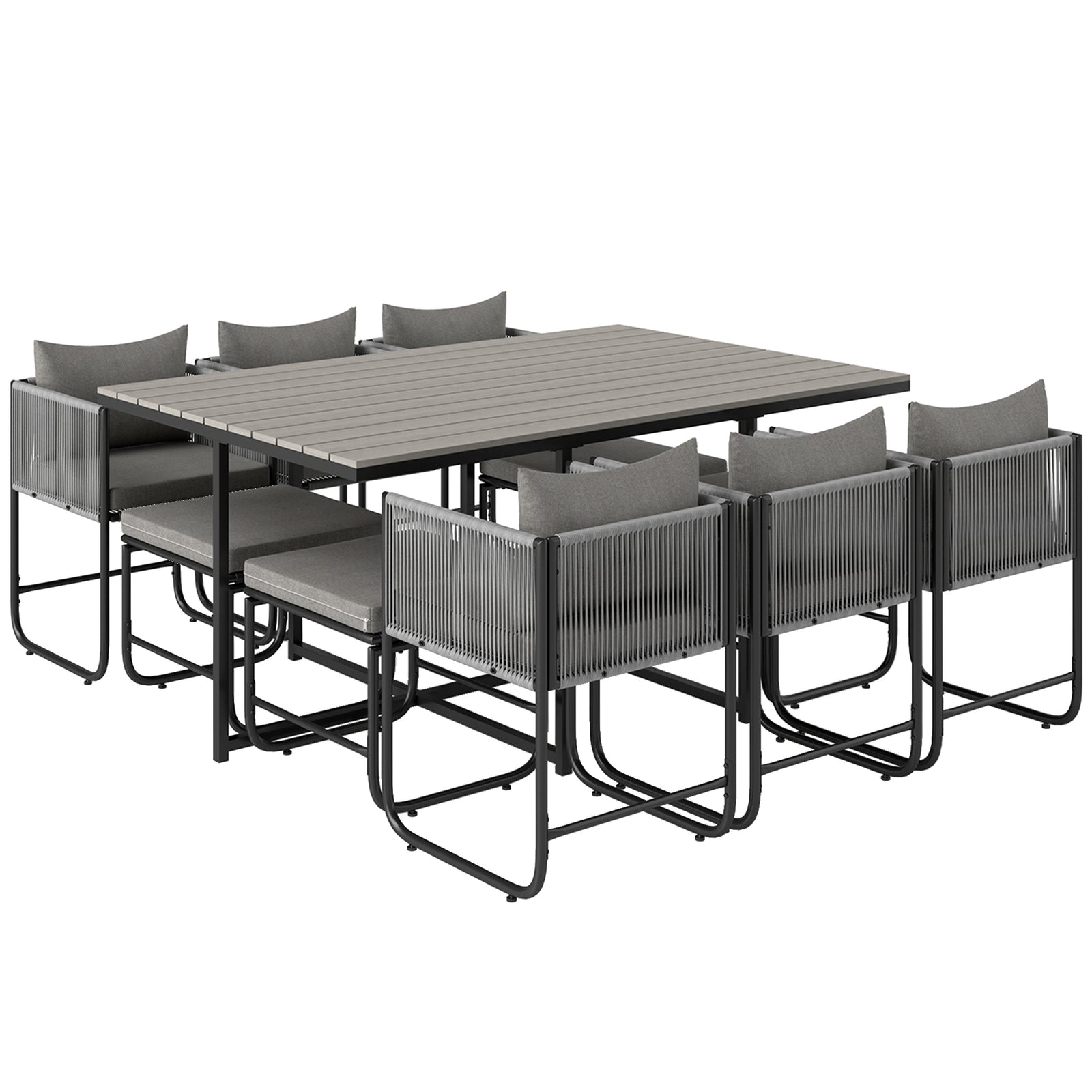 Rattan Dining Set, Garden Table & Chair Sets Space-saving