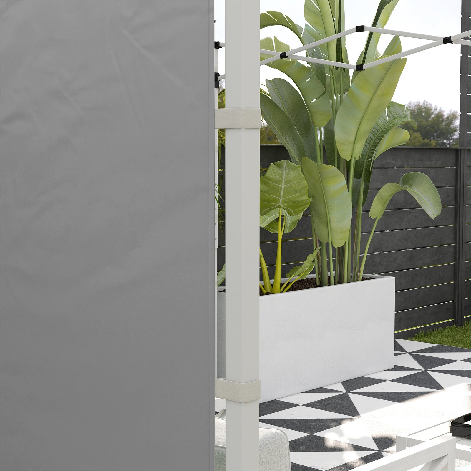3x3(m) Or 3x6m Pop Up Gazebo Side Panels Replacement, 2 Pack | Light Slate Gray