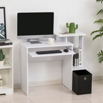 Computer Desk, Sliding Tray, Drawer | White