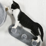 Cat Wall Furniture With Platforms, Steps, Perch, Cat House - Grey