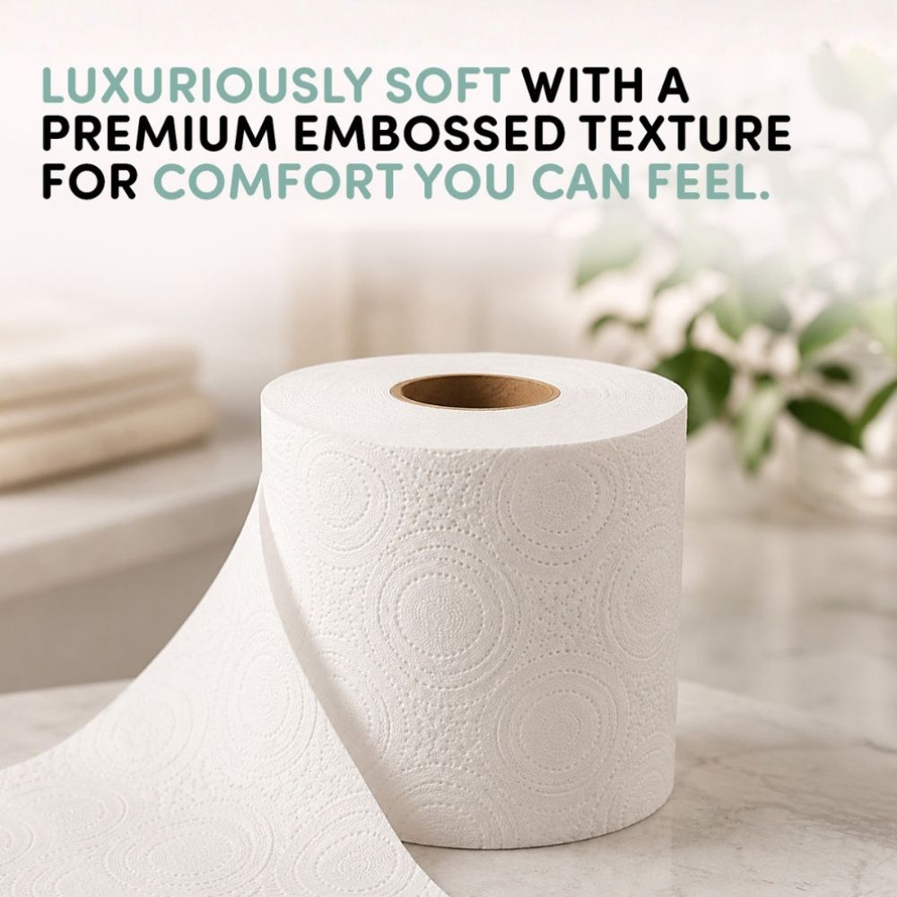 Toilet Roll, Spirits Of Tera – Quilted Soft 3-ply Tissue | 96 Rolls | White