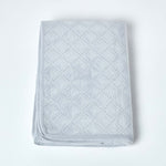 Paragon Diamond Pattern Geometric Velvet Bedspread | 200cm x 200cm | Grey