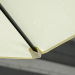 2.5m Cantilever Parasol W/ 360° Rotation, Cross Base | Beige