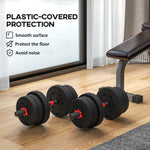 Adjustable 2 In 1 Barbell Dumbbells Set | 20kg | Black
