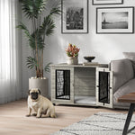 Dog Crate Table W/ Large Top, Washable Cushion