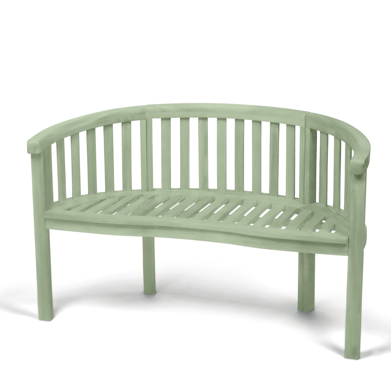 Acacia Wooden Banana Garden Bench | Sage Green