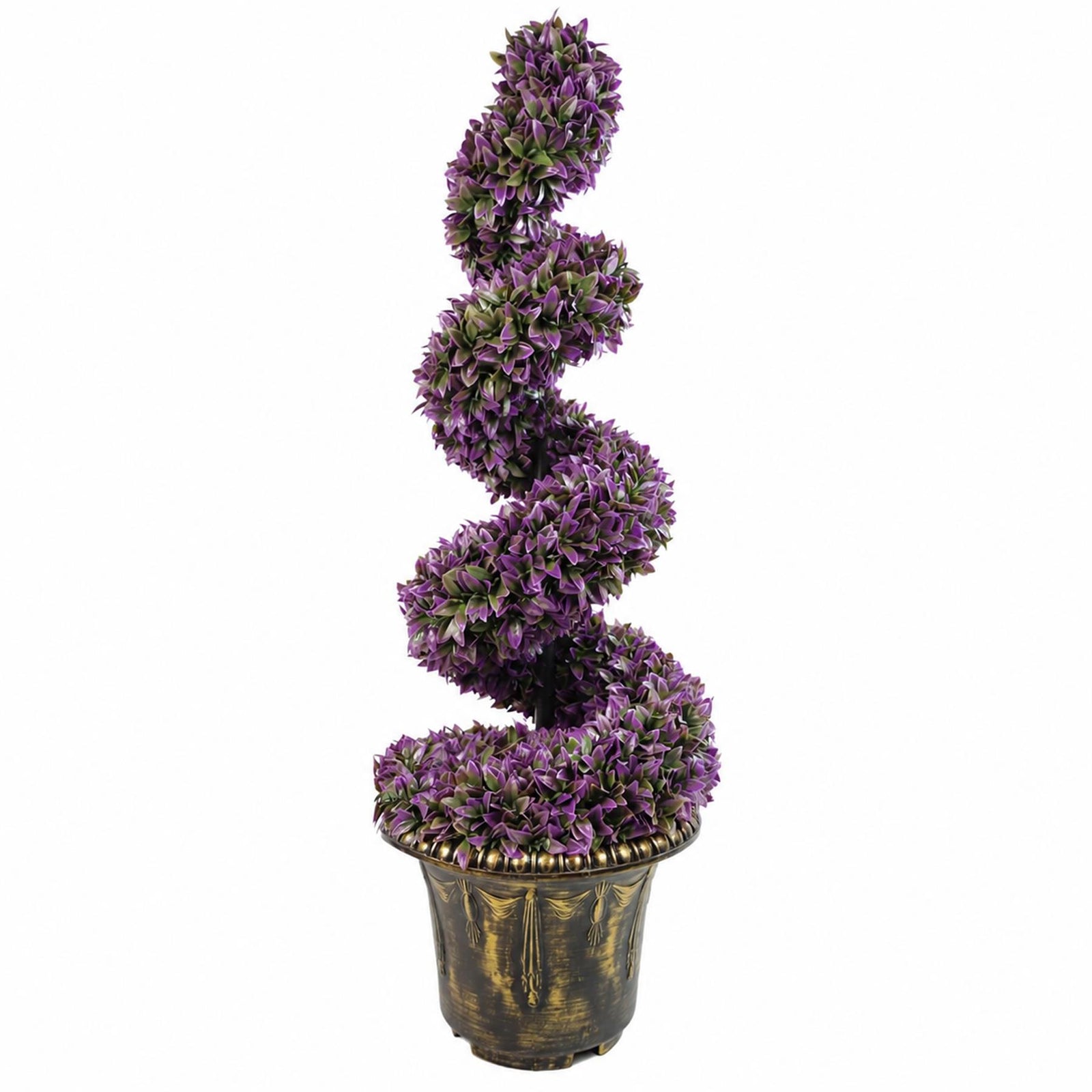90cm Purple Large  Spiral With Decorative Planter