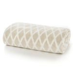 Ravenshead Printed Heavyweight Supersoft Fleece Throw | 150cm x 180cm | Beige