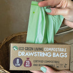 Compostable Drawstring Bin Bags  8 Litre (25 Bags)