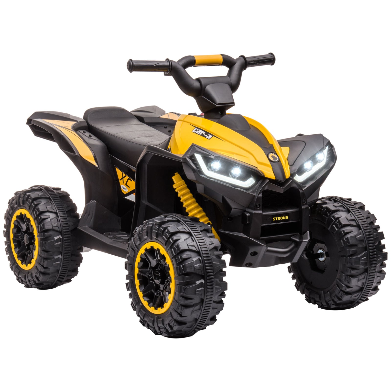 12v Electric Quad Bikes For Kids Ride On Car Atv Toy For 3-5 Years | Yellow