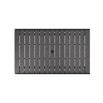 Rectangular Wood Effect Garden Dining Table With Parasol Hole Grey - 150w X 90d X 72h Cm