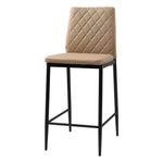 2pcs Upholstered Bar Stools | Camel