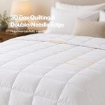 Duvet Goose Down Quilt 12tog 100% Cotton Cover Washable | King | White
