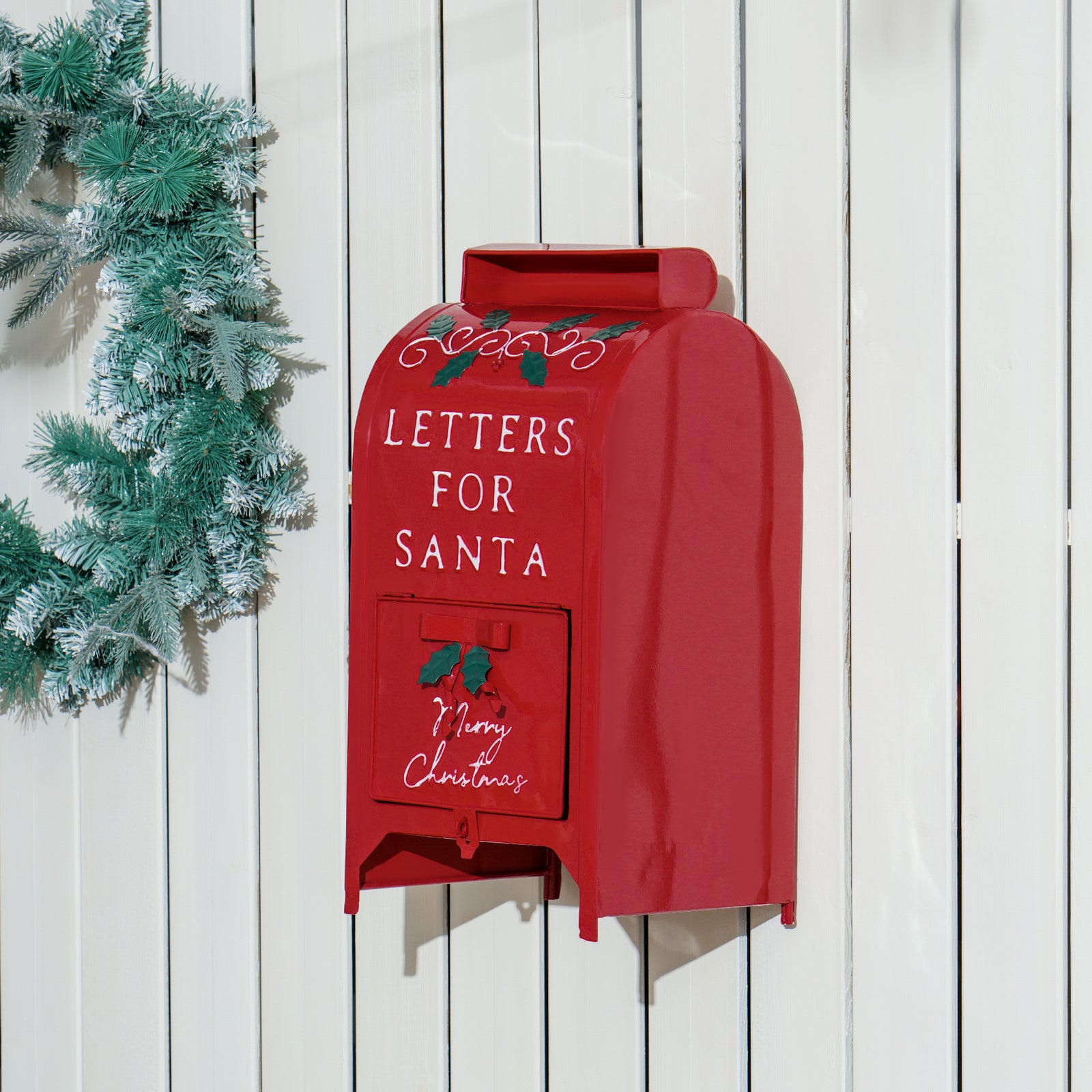 Christmas Post Box Freestanding Or Wall Mounted