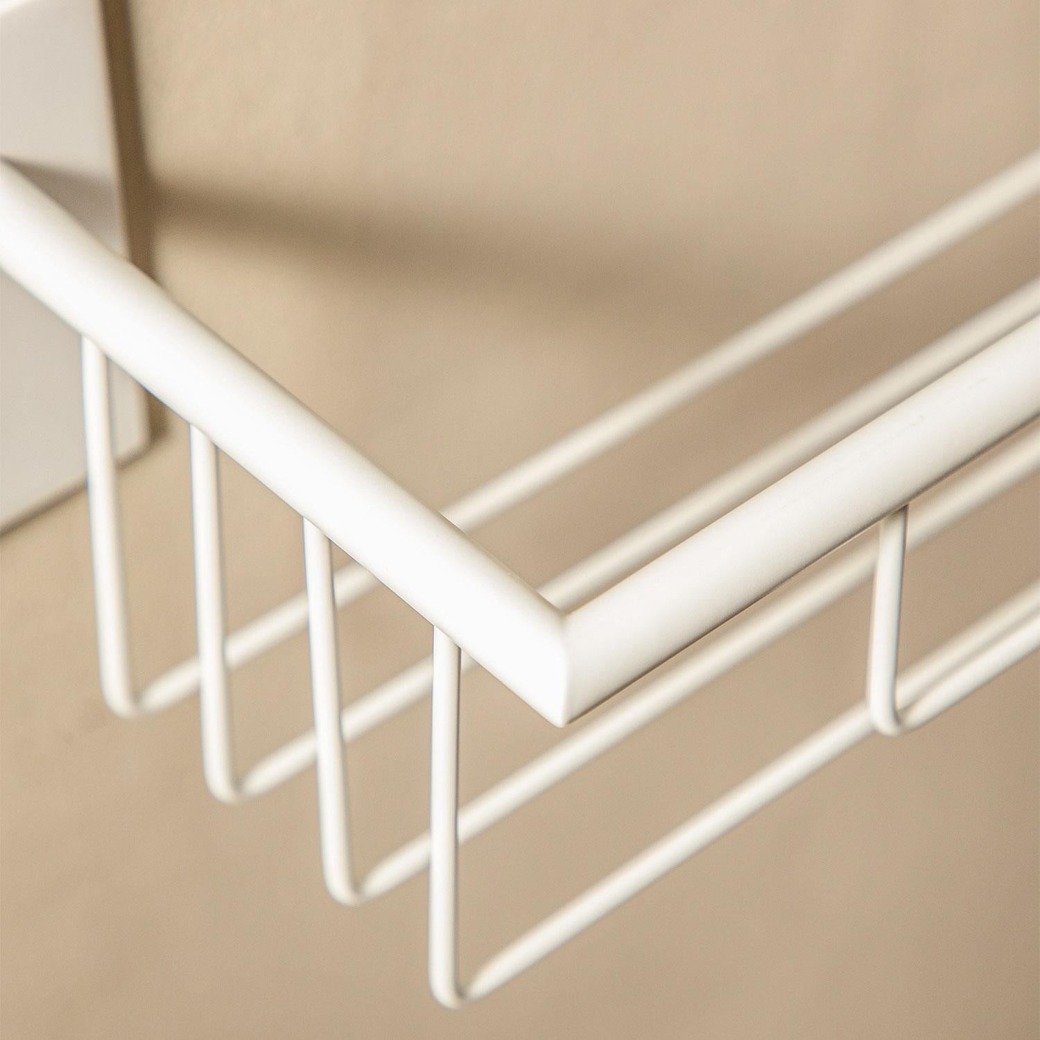 Shower Caddy, 30cm, Self-adhesive, White, Anti-corrosion Stick Collection