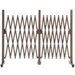 Expanding Trellis Fence Aluminium Movable, Brown