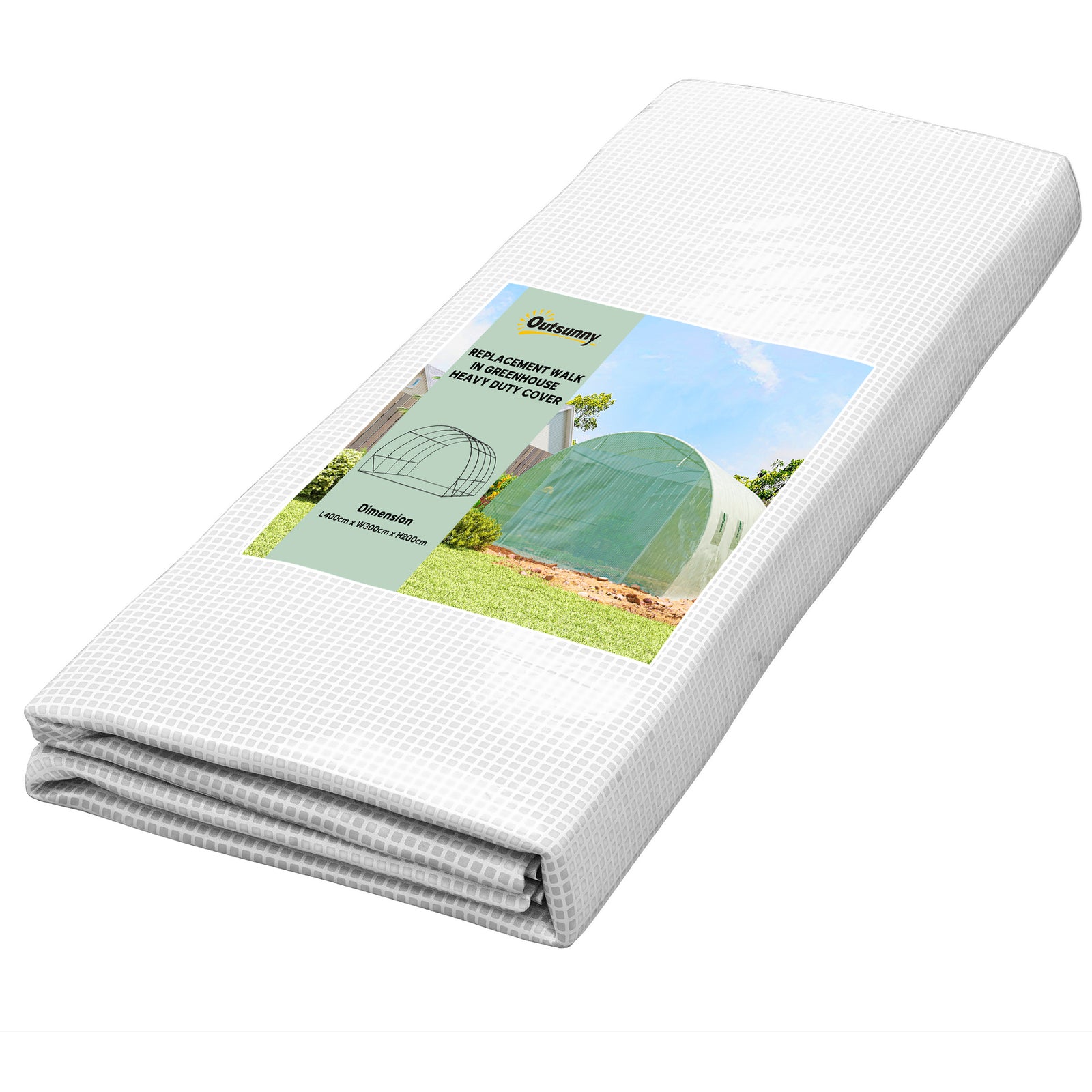 4 X 3 X 2m Greenhouse Replacement Cover | Green