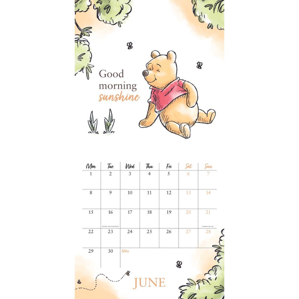 Winnie The Pooh 2026 Square Calendar Official Product