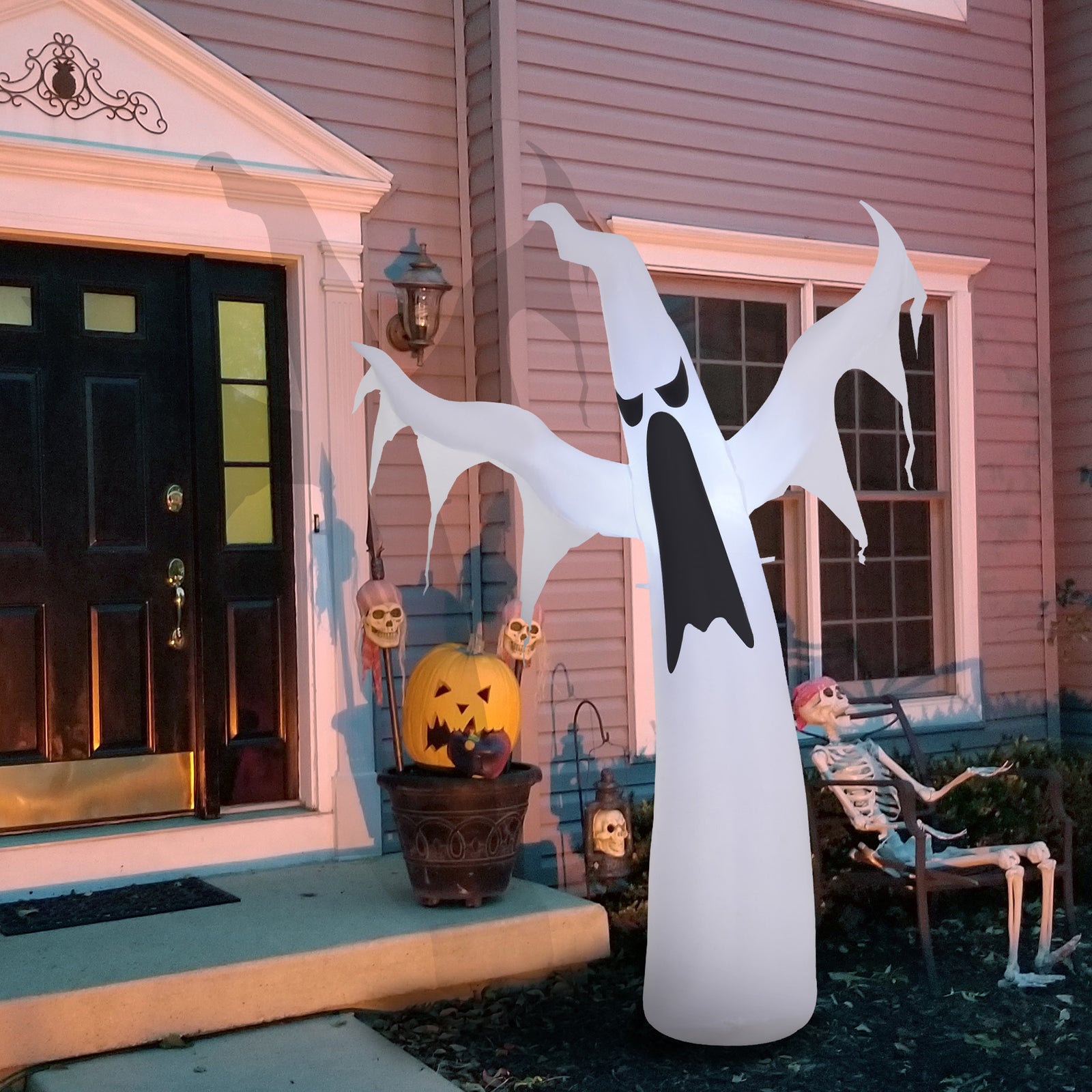 1.8m Inflatable  Halloween Party Decoration Ghost Light Up Led W/ Fan