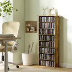 HOMCOM Cd Storage Unit Dvd Tower Blu-ray Storage Shelf For Living Room