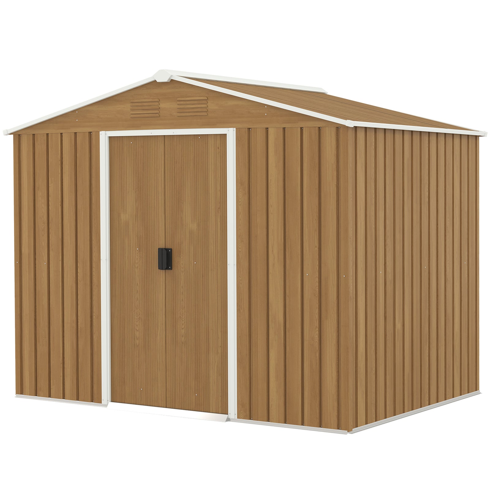8 X 6ft Garden Storage Shed With Double Sliding Door Outdoor
