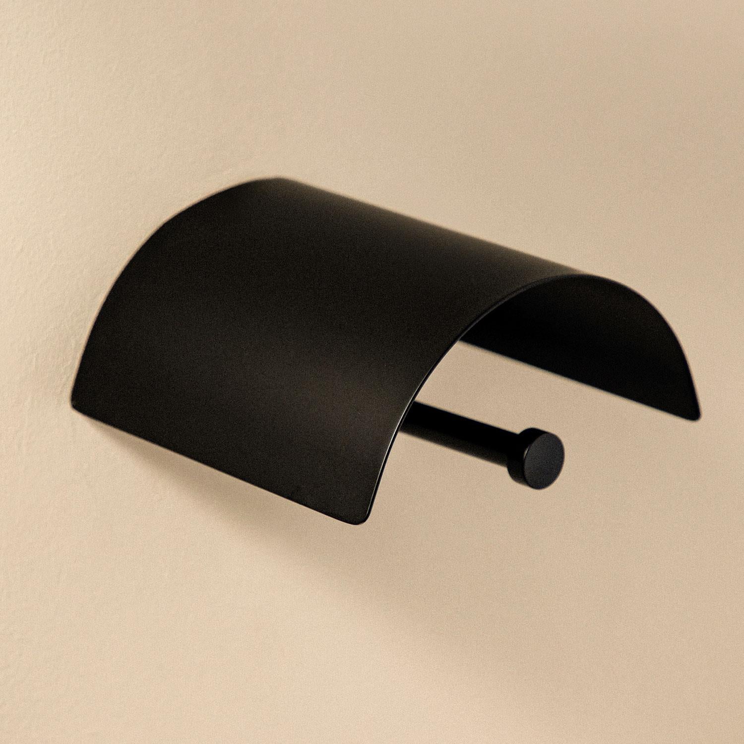 Paper Holder With Cover Matt Black Logic