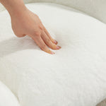 Fluffy Leisure Chair W/ Armrest | Cream