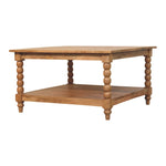 Artisan Furniture Solid Wood Spindle Golden Teak Coffee Table