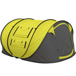 4-5 Person Camping Tent Dome Pop-up Tent  With Windows | Yellow