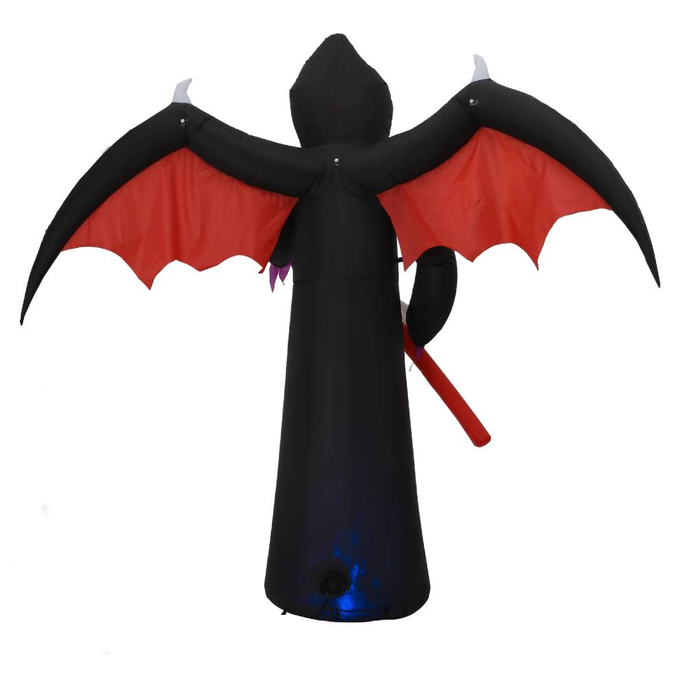8ft Halloween Inflatable Grim Reaper With Built-in Led Lights