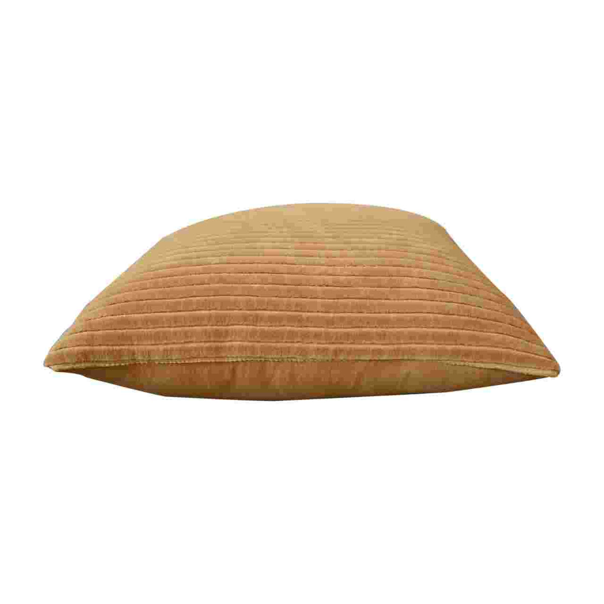 Ribbed Cushion Set, Velvet Fabric | Set of 2 | Mustard