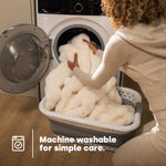Electric Heated Blanket With Faux Rabbit Fur And Auto Shut Off Cream